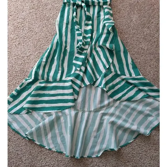 FLYING TOMATO Womens flowy & tiered summer Dress, size small, green & white - Picture 5 of 11